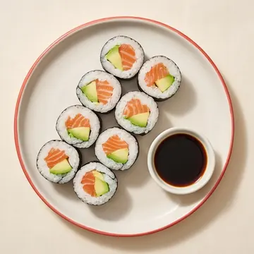 Salmon avocado rolls